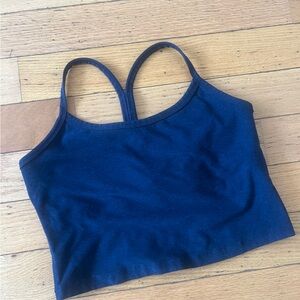 Navy cropped tank top